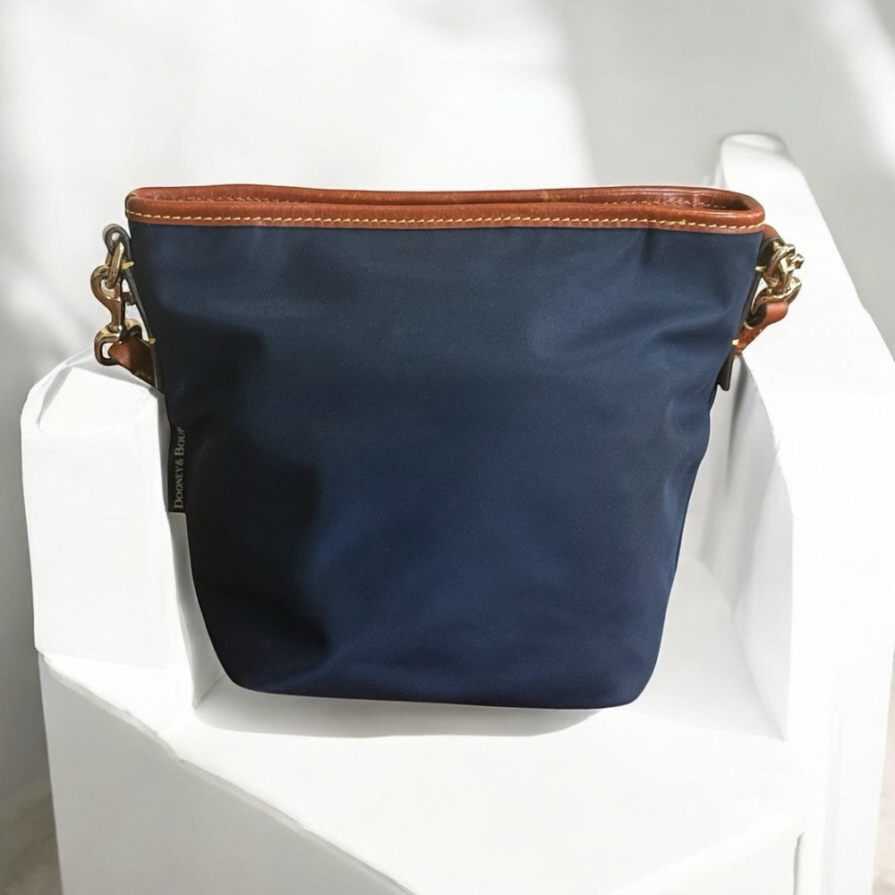 Authentic Dooney & Bourke Navy Blue Nylon Shoulder Bag Handbag! Comes with COA! - Picture 4 of 14